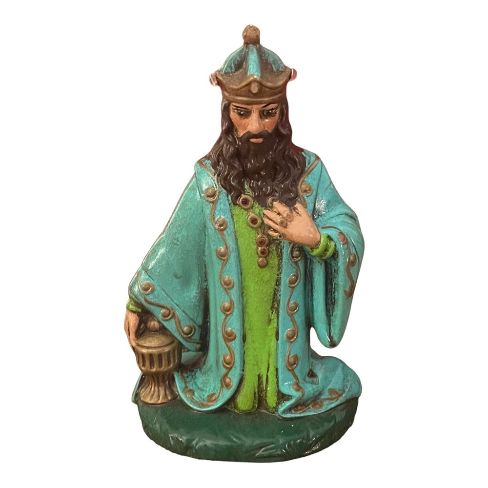 Holland Mold Nativity figure Kneeling WISE MAN Jeweled Hobbyist Replacement VTG